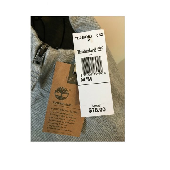 Timberland® Men's Canoe River 1/2-Zip Pullover Gray Grey Heather MEDIUM - Picture 7 of 8